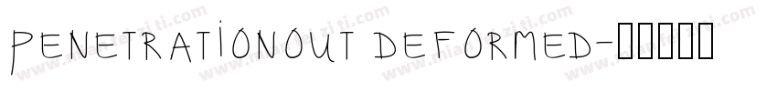 penetrationout deformed字体转换